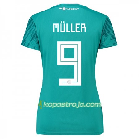 Billiga Fotbollströjor Tyskland Müller 9 Dam VM 2018 Borta tröja